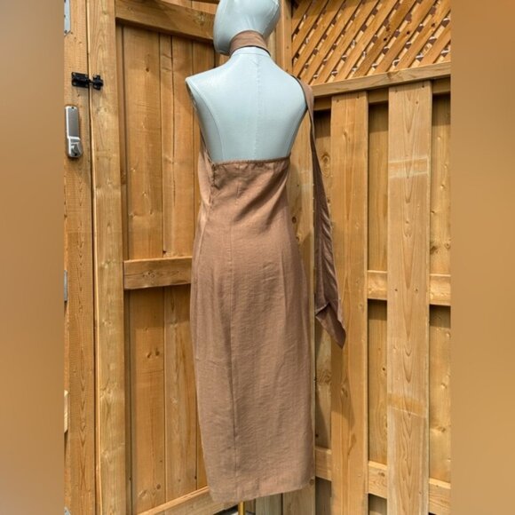 🆕 CULT GAIA 🧿 NWOT Romia Button-Detail Dress, Affogato Brown - Sz M - Picture 8 of 16